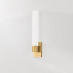 Balerma Wall Sconce by Corbett Lighting - Elegant Matte Cloud Glass & Vintage Brass, ETL Damp Rated