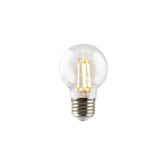 3.8 Watt LED Premium Filament G16.5 Bulb, 350 Lumens, 2700K, E26 Base, 92 CRI, Dimmable, 120V