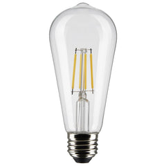 5 Watt LED ST19 Filament Bulb, 425 Lumens, Medium E26 Base, Dimmable, 120V by Satco