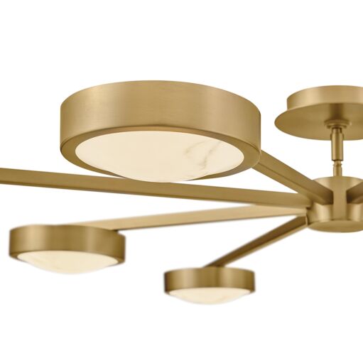 Cava Large Convertible Semi-Flush Mount Light Fixture by Fredrick Ramond - Cloudstone Shade, Dimmable LED