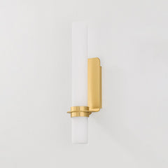 Hudson Valley Lighting Groveland Station Wall Sconce 5518-AGB, Dimmable LED, Aged Brass Finish