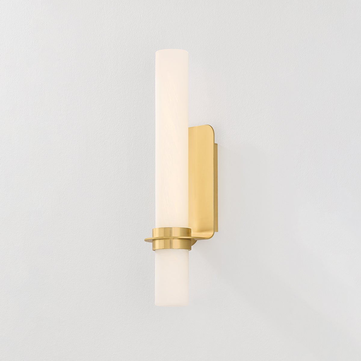 Hudson Valley Lighting Groveland Station Wall Sconce 5518-AGB, Dimmable LED, Aged Brass Finish