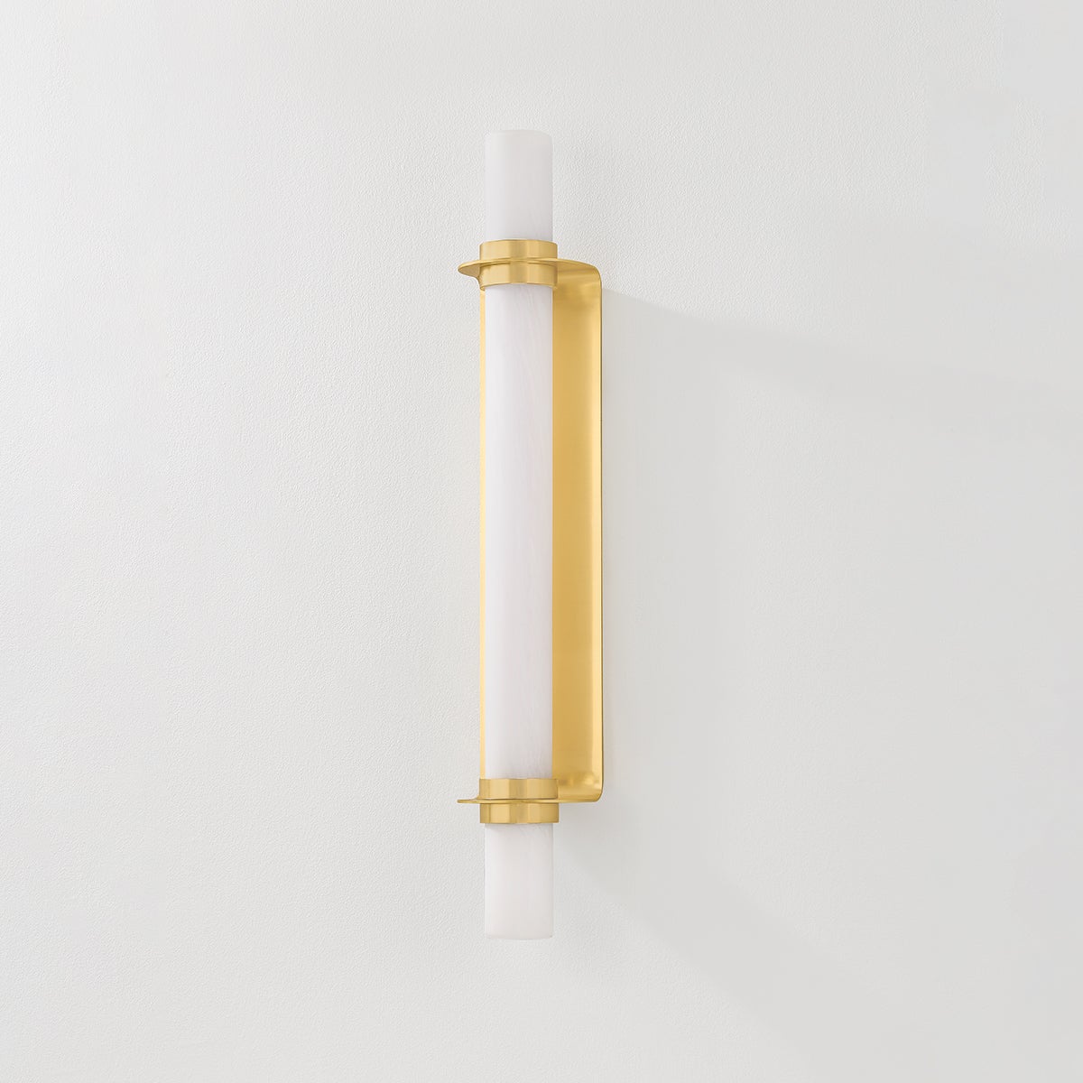 Groveland Station Large Wall Sconce 5528-AGB by Hudson Valley Lighting in Aged Brass with Glass Shade