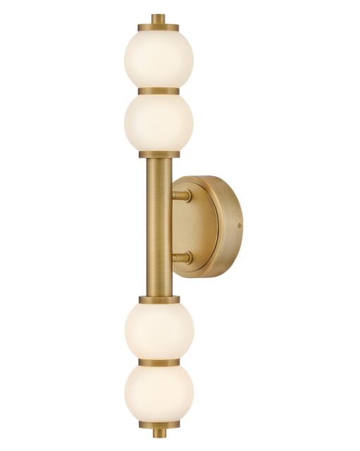 Hinkley Trigo LED Sconce 24"H with Opal Glass Globes - Versatile Mounting & Damp Location Rated