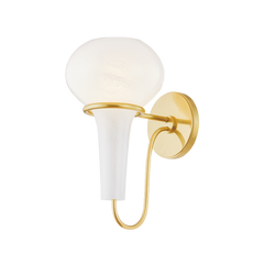 Adams Corner Sconce 12.5"H by Hudson Valley Lighting - Upside-Down Pear-Shaped Glass Shade, Dimmable