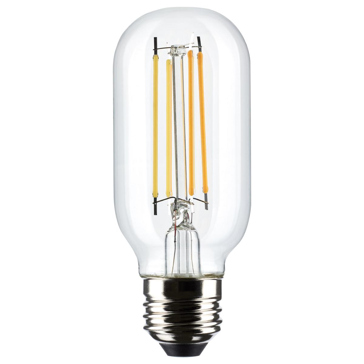 5.5 Watt LED T14 Filament Bulb, 500 Lumens, 2700K, Dimmable, E26 Base, 120V by Satco S21379