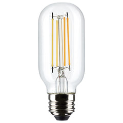 5.5 Watt LED T14 Filament Bulb, 500 Lumens, 2700K, Dimmable, E26 Base, 120V by Satco S21379