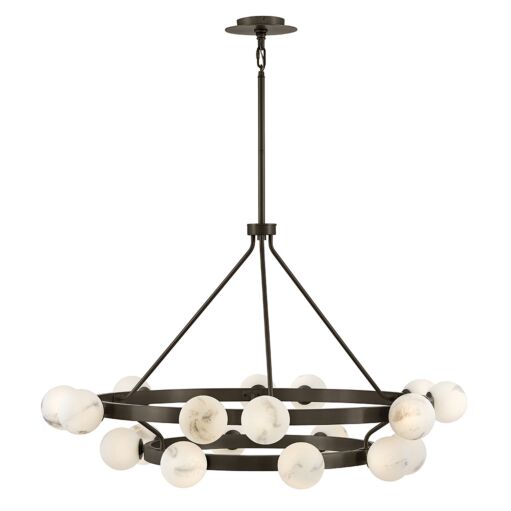 Selene 48" Large Multi Tier Chandelier by Fredrick Ramond - 18 Light Modern Glass Fixture