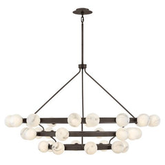 Selene Double XL Multi Tier Chandelier - 36"H x 60"W - Modern Glass Design by Fredrick Ramond