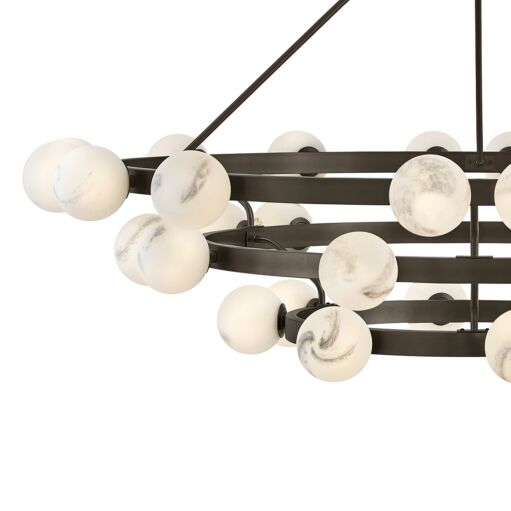 Selene Double XL Multi Tier Chandelier - 36"H x 60"W - Modern Glass Design by Fredrick Ramond