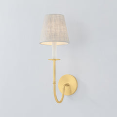 Amina Wall Sconce 1-Light Vintage Design Aged Brass Finish by Hudson Valley Lighting