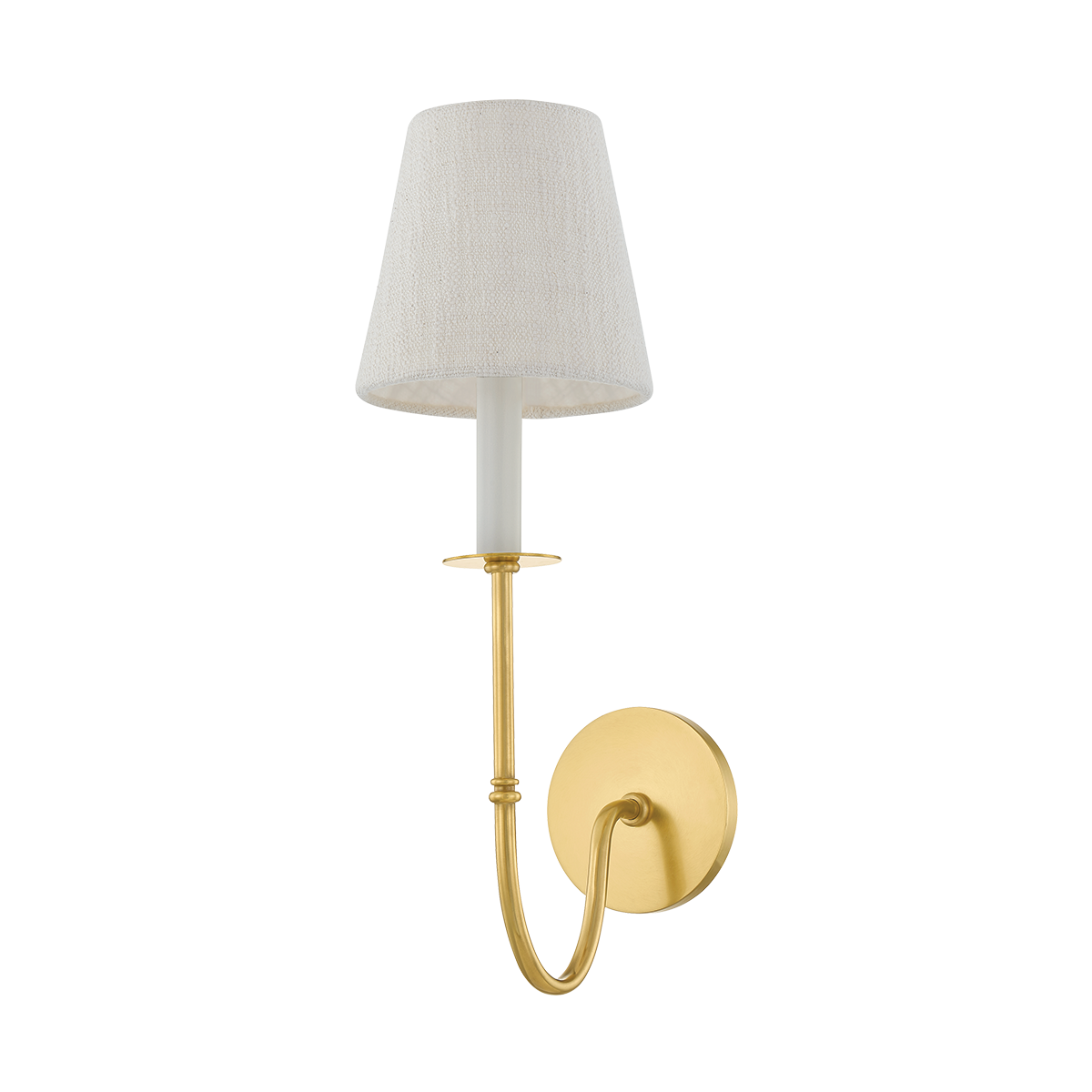 Amina Wall Sconce 1-Light Vintage Design Aged Brass Finish by Hudson Valley Lighting