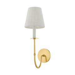 Amina Wall Sconce 1-Light Vintage Design Aged Brass Finish by Hudson Valley Lighting