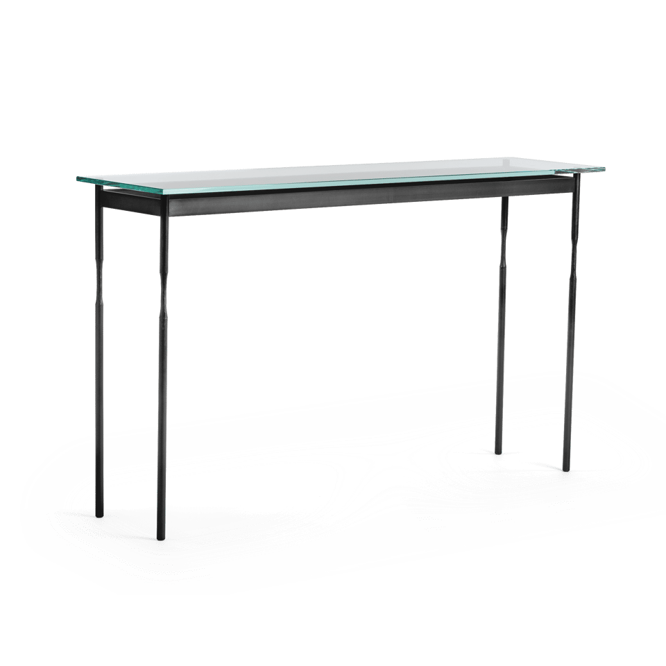 Hubbardton Forge Senza Console Table with Solid Steel Legs, Modern Design, Custom Finish Options