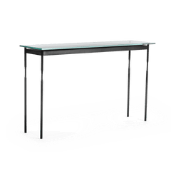 Hubbardton Forge Senza Console Table with Solid Steel Legs, Modern Design, Custom Finish Options