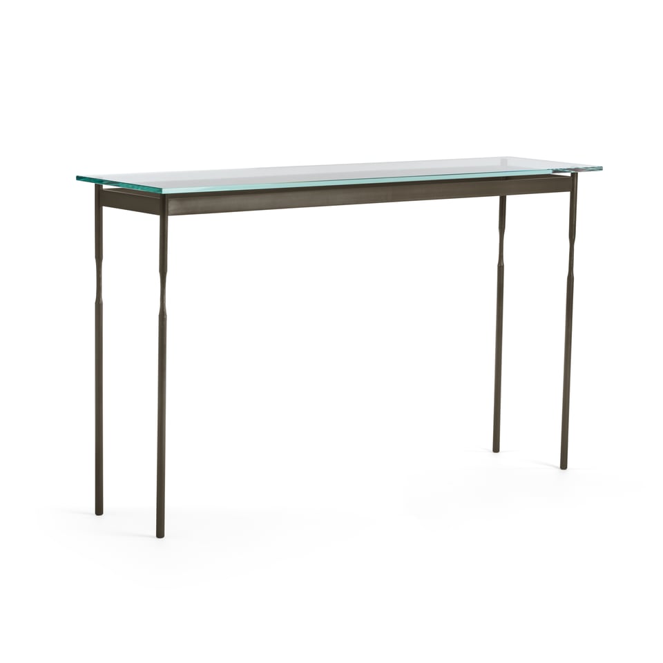 Hubbardton Forge Senza Console Table with Solid Steel Legs, Modern Design, Custom Finish Options