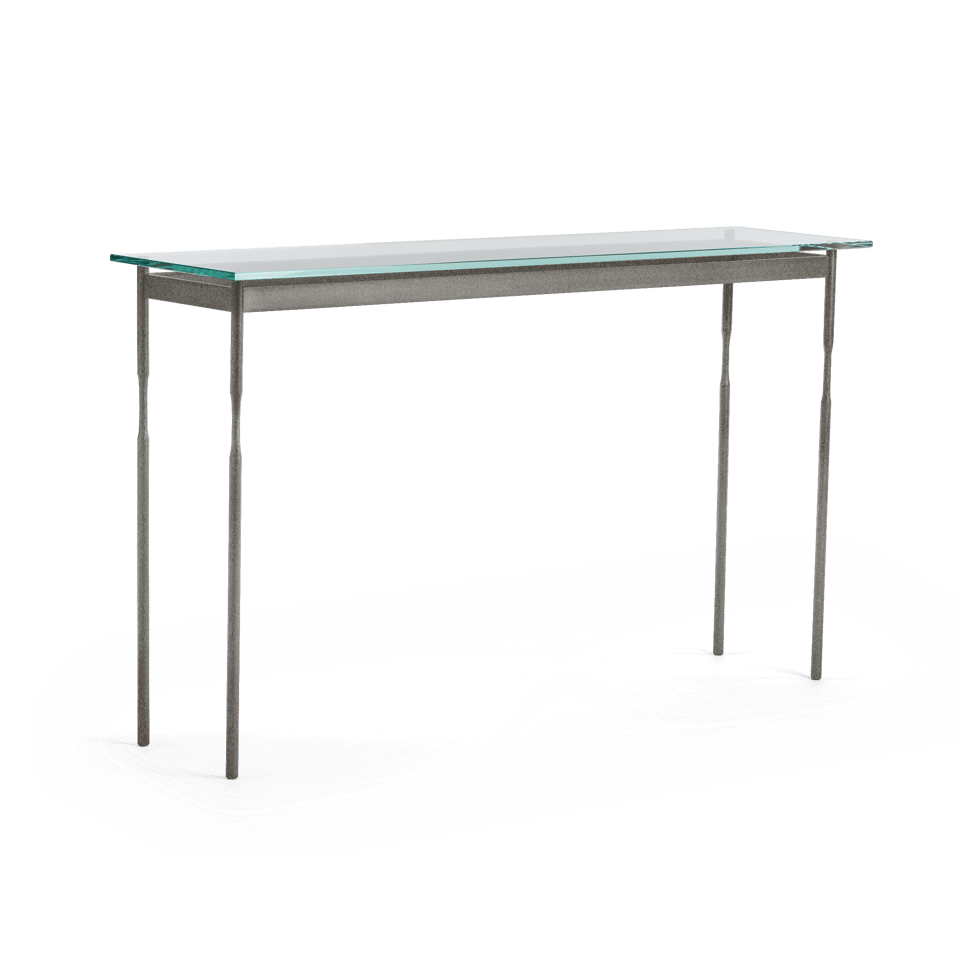 Hubbardton Forge Senza Console Table with Solid Steel Legs, Modern Design, Custom Finish Options