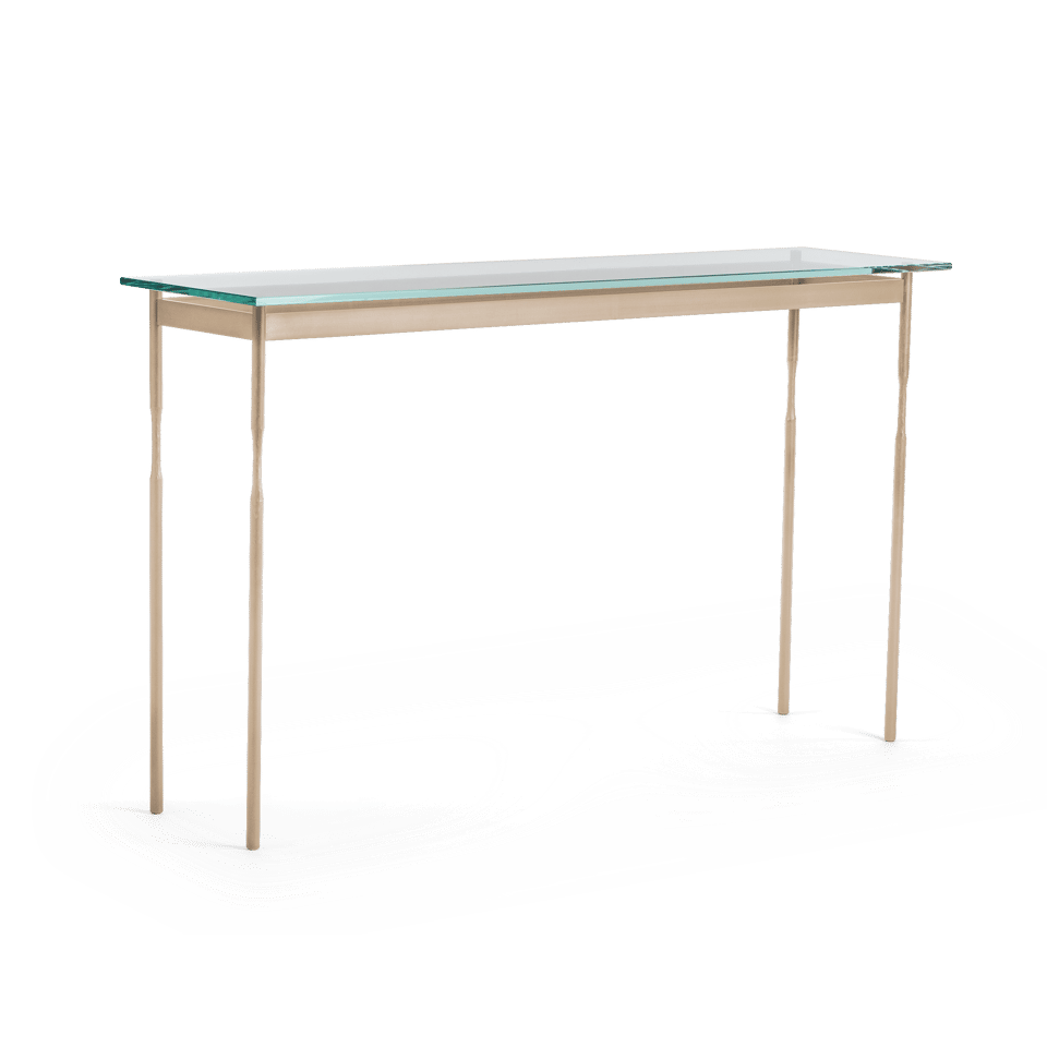 Hubbardton Forge Senza Console Table with Solid Steel Legs, Modern Design, Custom Finish Options