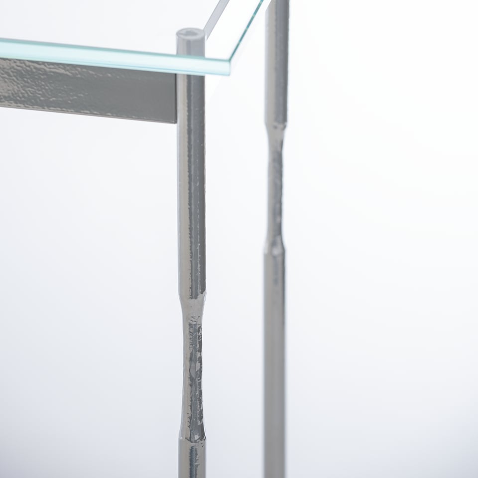 Hubbardton Forge Senza Console Table with Solid Steel Legs, Modern Design, Custom Finish Options