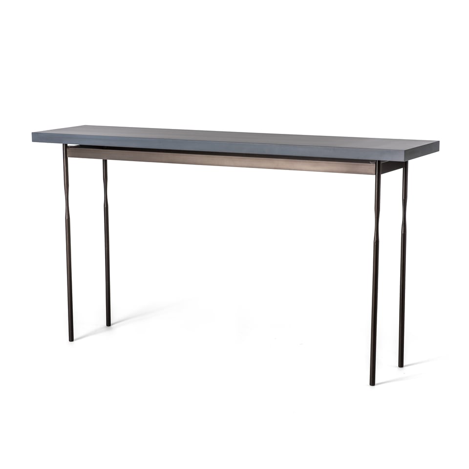 Senza Wood Top Console Table by Hubbardton Forge - 60 In Solid Maple with Steel Legs, Multiple Finishes