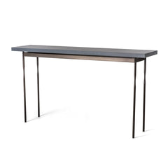 Senza Wood Top Console Table by Hubbardton Forge - 60 In Solid Maple with Steel Legs, Multiple Finishes