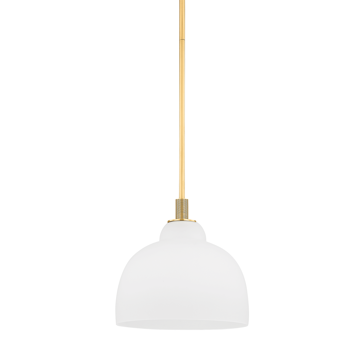 Oberon Pendant Light 7515-AGB by Hudson Valley Lighting - Aged Brass, Dimmable, Glass Shade