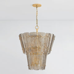 Cassian 10-Light Chandelier by Hudson Valley Lighting - Vintage Gold Leaf, Dimmable, Cast Glass Elegance