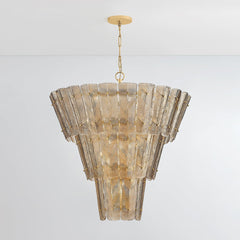 Cassian 18-Light Chandelier - Hudson Valley Lighting, Vintage Gold Leaf, Dimmable, 46"H x 44.5"W