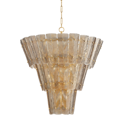 Cassian 18-Light Chandelier - Hudson Valley Lighting, Vintage Gold Leaf, Dimmable, 46"H x 44.5"W