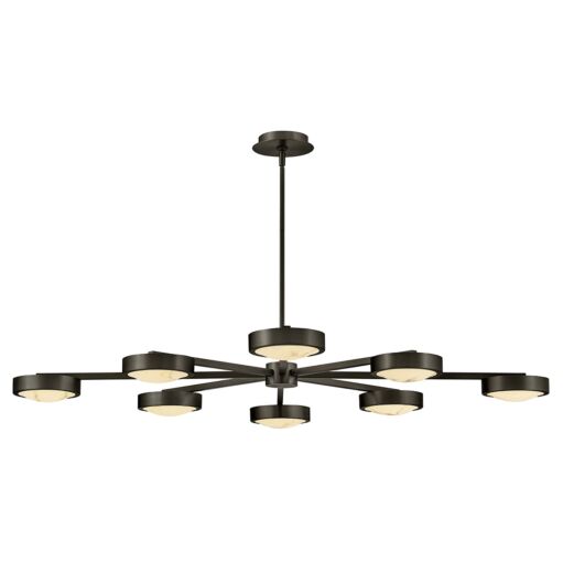 Cava Large Convertible Semi-Flush Mount Light Fixture by Fredrick Ramond - Cloudstone Shade, Dimmable LED