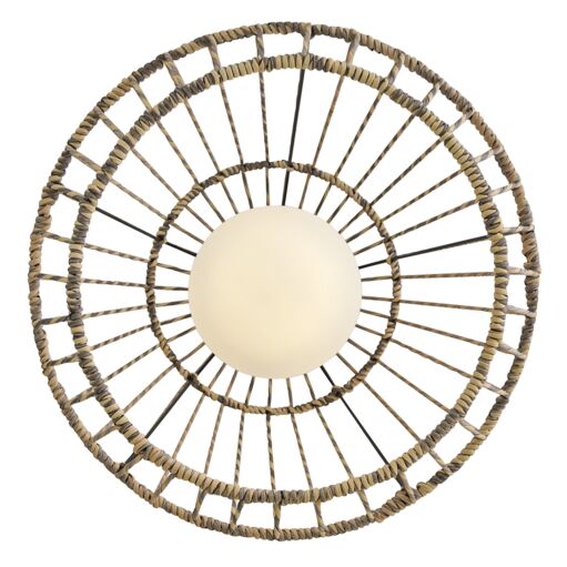 Arlen Hanging Pendant Light by Hinkley Lighting - Coastal All-Weather Rattan Shade, UL Wet Rated