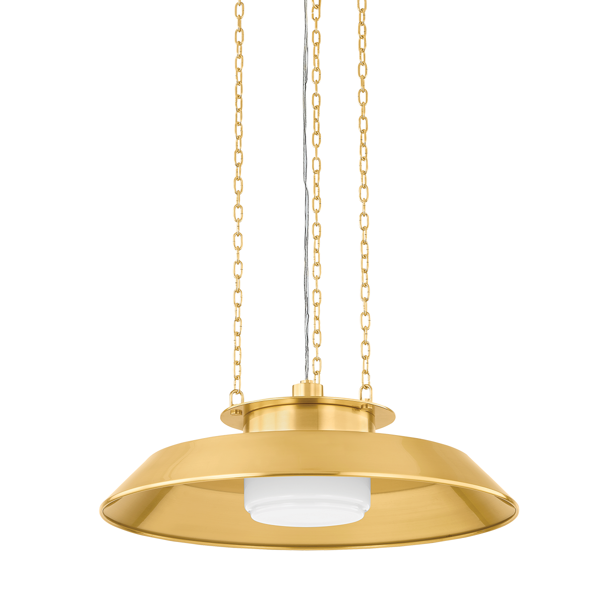 Woodrow Pendant Light by Hudson Valley Lighting - Modern RLM-Style Ceiling Pendant, Dimmable, 22" Wide