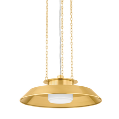 Woodrow Pendant Light by Hudson Valley Lighting - Modern RLM-Style Ceiling Pendant, Dimmable, 22" Wide