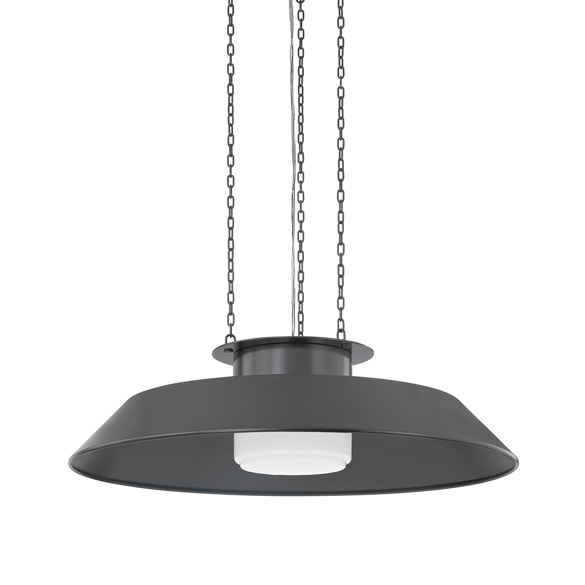 Woodrown Large Pendant Light by Hudson Valley Lighting - Adjustable, Opal Glossy Shade, Modern Design, 32" Width