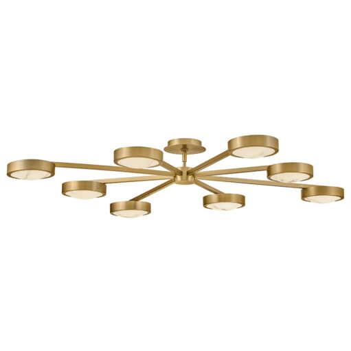 Cava Large Convertible Semi-Flush Mount Light Fixture by Fredrick Ramond - Cloudstone Shade, Dimmable LED