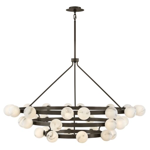 Selene Double XL Multi Tier Chandelier - 36"H x 60"W - Modern Glass Design by Fredrick Ramond