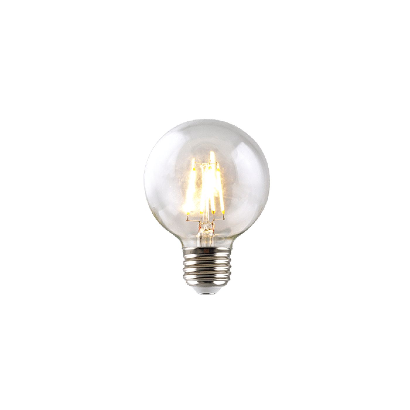 3.8 Watt LED Premium Filament G25 Bulb, 350 Lumens, 2700K, E26 Base, 92 CRI, Dimmable, 120V