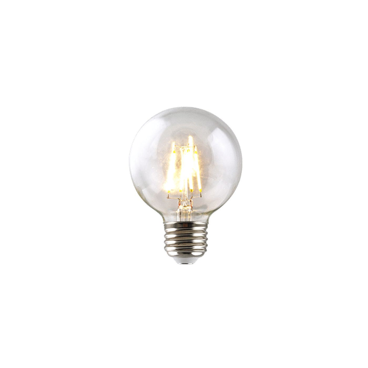 3.8 Watt LED Premium Filament G25 Bulb, 350 Lumens, 2700K, E26 Base, 92 CRI, Dimmable, 120V