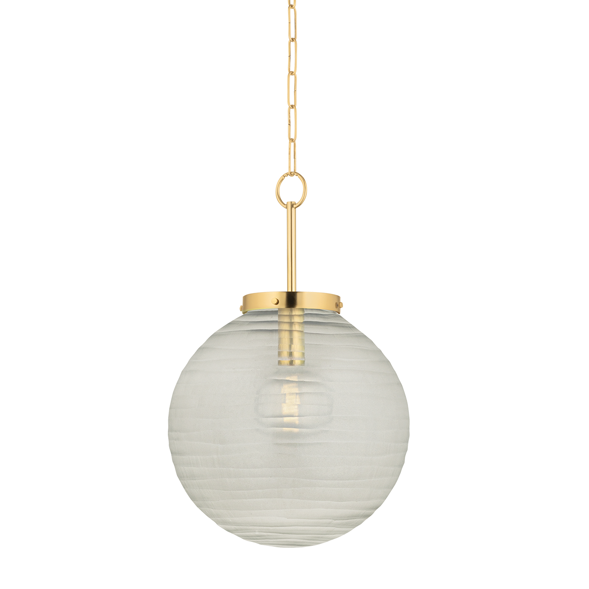 Falls Mills Pendant Light by Hudson Valley Lighting, Vintage Gold Leaf with Champagne Glass Shades