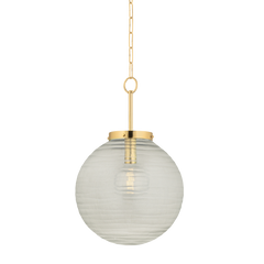 Falls Mills Pendant Light by Hudson Valley Lighting, Vintage Gold Leaf with Champagne Glass Shades