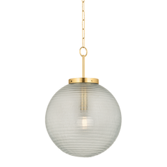 Falls Mills Large Pendant Light by Hudson Valley Lighting - Elegant Murano Glass Design, Dimmable, 28.75" H x 20" W