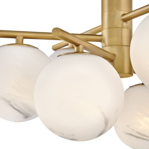 Selene Large Semi-Flush Mount Light - Modern Design with Swirled Glass Globes by Fredrick Ramond