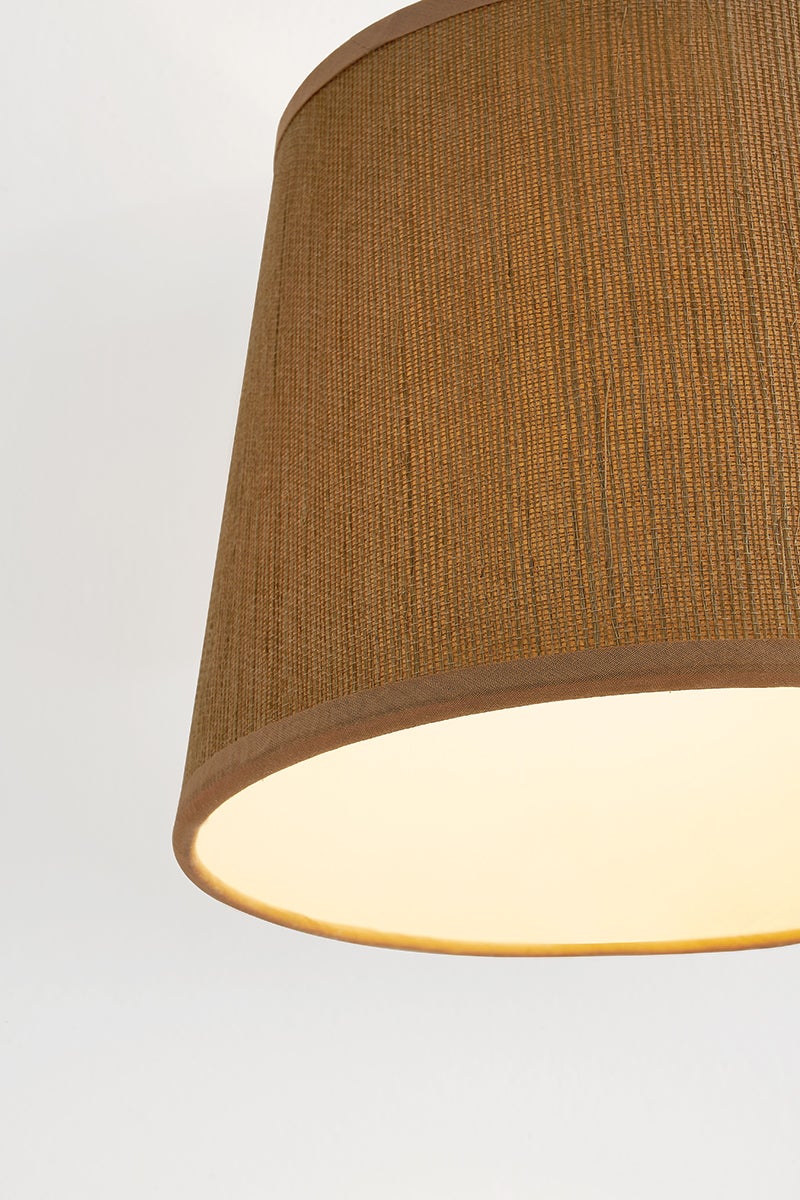 Mitzi Abeni 1-Light Wall Sconce With Adjustable Head, Aged Brass & Woven Grasscloth Shade