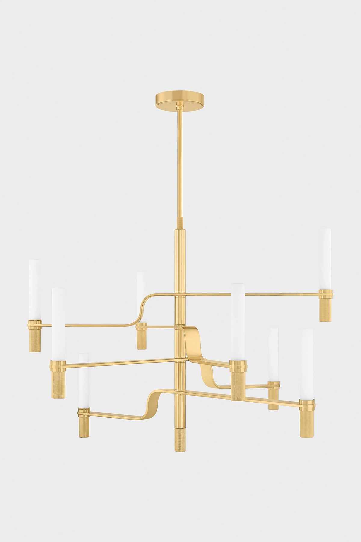 Allentown 8-Light LED Chandelier in Aged Brass by Hudson Valley Lighting – Dimmable Elegance for Modern Spaces