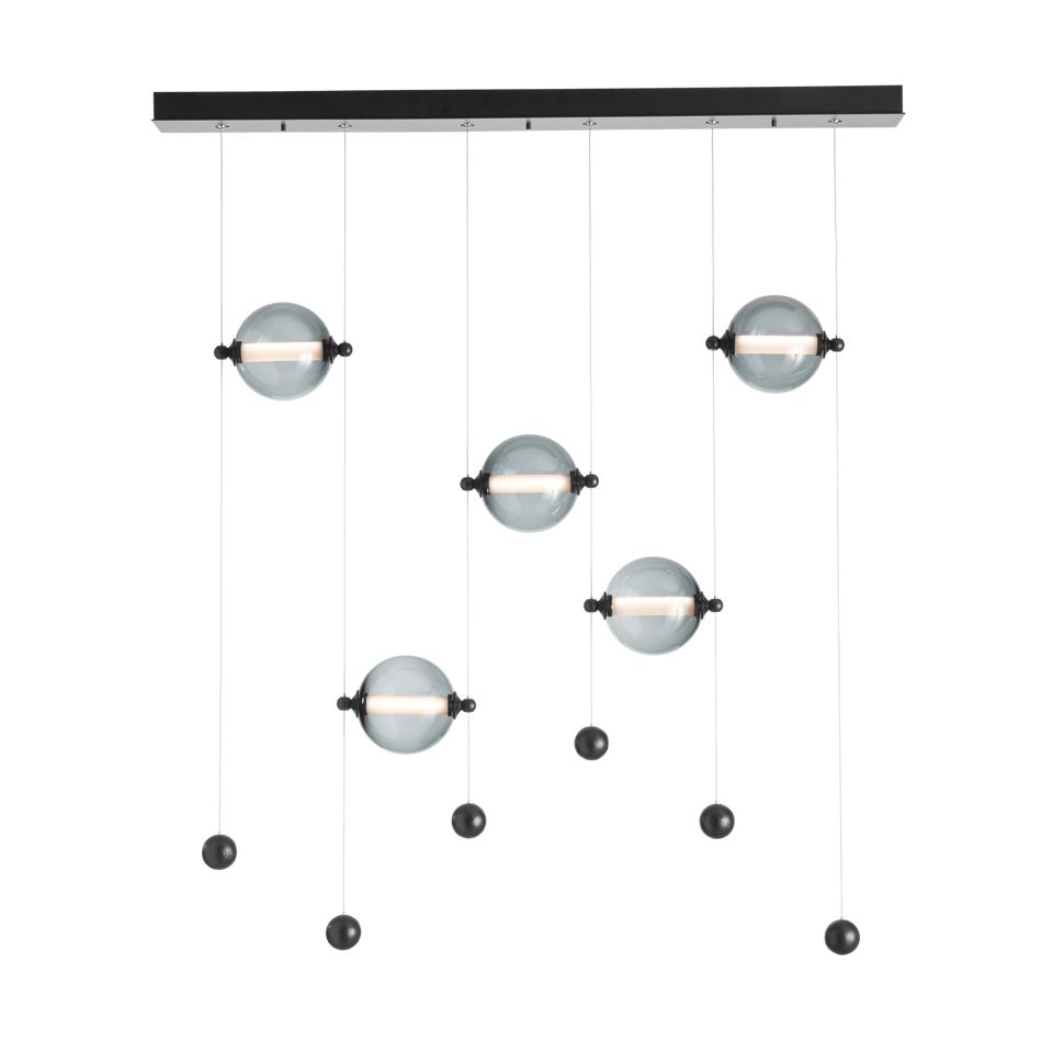 Hubbardton Forge Abacus 5-Light LED Pendant Light, Dimmable, Energy Efficient, Damp Rated