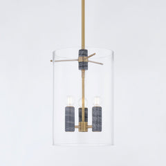 Corbett Lighting Adonis Lantern 359-13-VB, Vintage Brass, Clear Glass, 3 Candelabra Bulbs, Dimmable