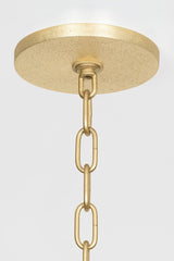 Adrienne Large Lantern 26" Height With Vintage Gold Leaf Finish, Dimmable, 4-Light E12 Base, UL Damp Rated