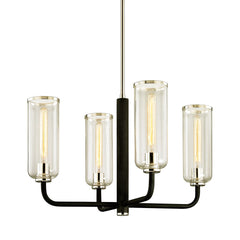 Aeon Chandelier by Troy Lighting, Adjustable 21.25" to 57.25", Dimmable, Hand-Worked Iron, 4 Bulb Design