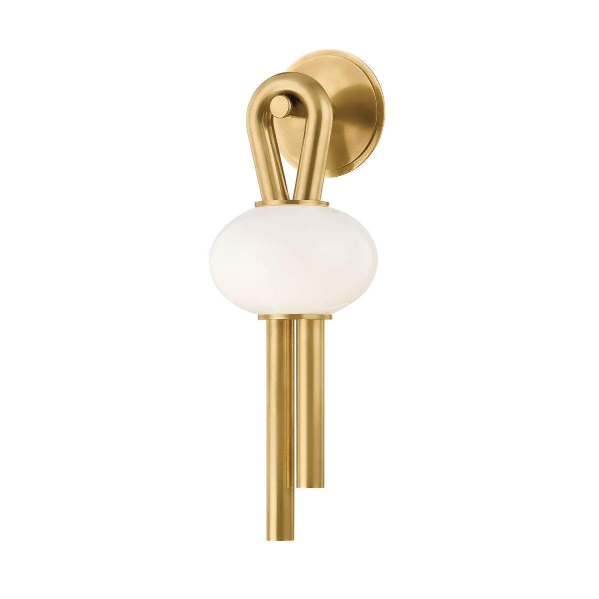 Ala Sconce by Corbett Lighting 459-01-VB, Vintage Brass Finish, LED, Dimmer, 2700K Warm Light