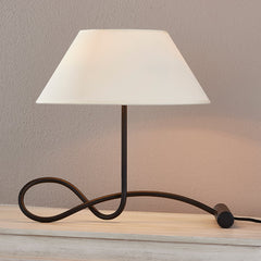 Alameda Table Lamp by Troy Lighting, Sculptural Design, Dimmable, 2 Lights, Forged Iron, 18.5" Height